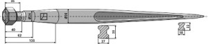 Frontladertand 1100mm BPT