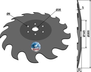 Cutting disc Ø355 - back