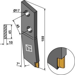 Strooischoep - links - Carbide