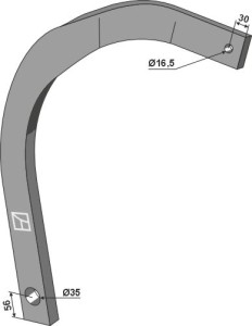 Dent 60x30x905 (17°) - gauche