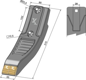 Schaarpunt - Delta Flex - Carbide