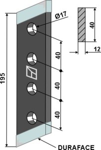Bolt-on tine DURAFACE - right