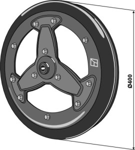 Support wheel with spokes Ø400x115