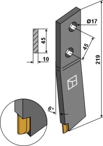 Strooischoep - links - Carbide