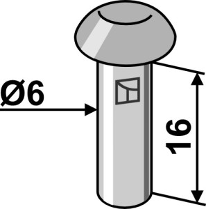 Klinknagel Ø6x16