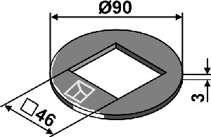 Rondelle de réglage Ø90x3x46