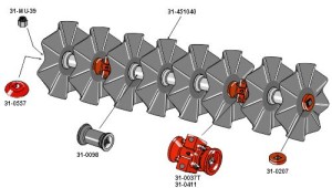 Disc gang assembly with wavy discs Ø510