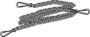 Chaîne de guidage pour crochets de barres inférieures Cat. III-II