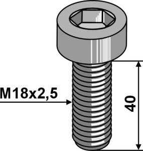 Inbusbout - M18x2,5 - 12.9