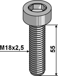 Inbusbout - M18x2,5 - 12.9