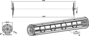 Cage rollers plain bars - 1944mm