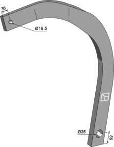 Dent 60x30x905 (17°) - droite