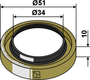 Afdichtring Ø51x10xØ34