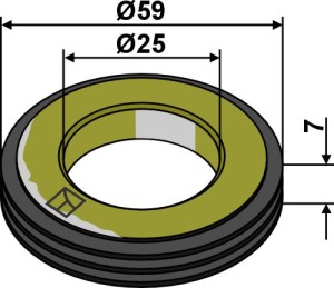 Afdichtring Ø59x7xØ25