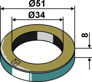 Afdichtring Ø51x8xØ34