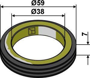 Afdichtring Ø59x7xØ38