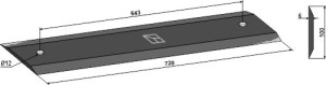 Blades for chopper rollers 720mm