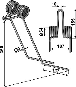 Wiedegtand Ø9mm
