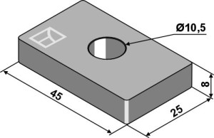 Plaque 45x8x25