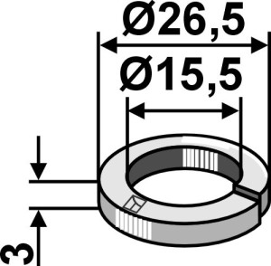 Veerring 3xØ26,5