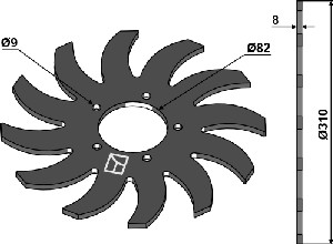 Zaagtandster 310mm