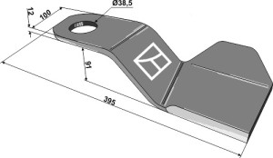 Maaimes 395mm - links